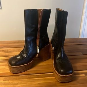 ASOS design Romeo leather platform boots.